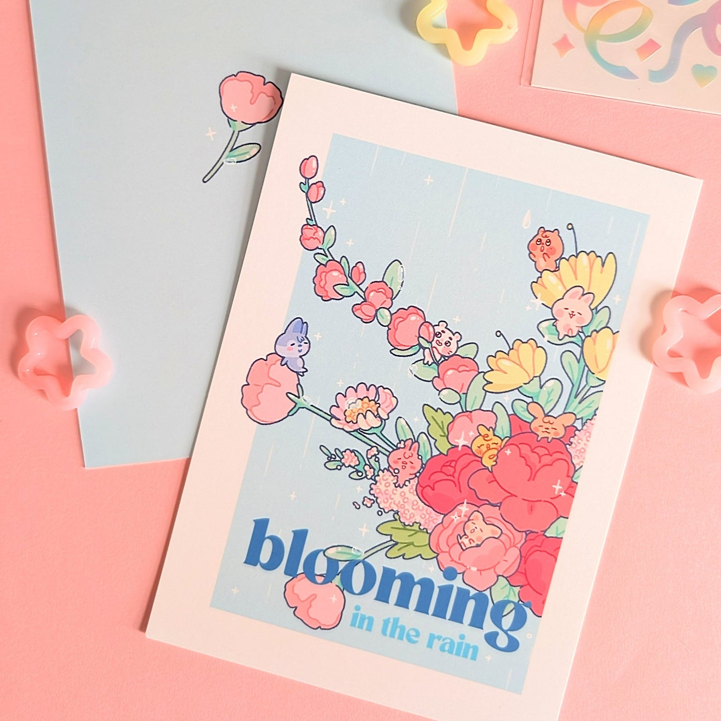 Blooming in the Rain Print