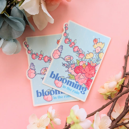 Blooming in the Rain Sticker