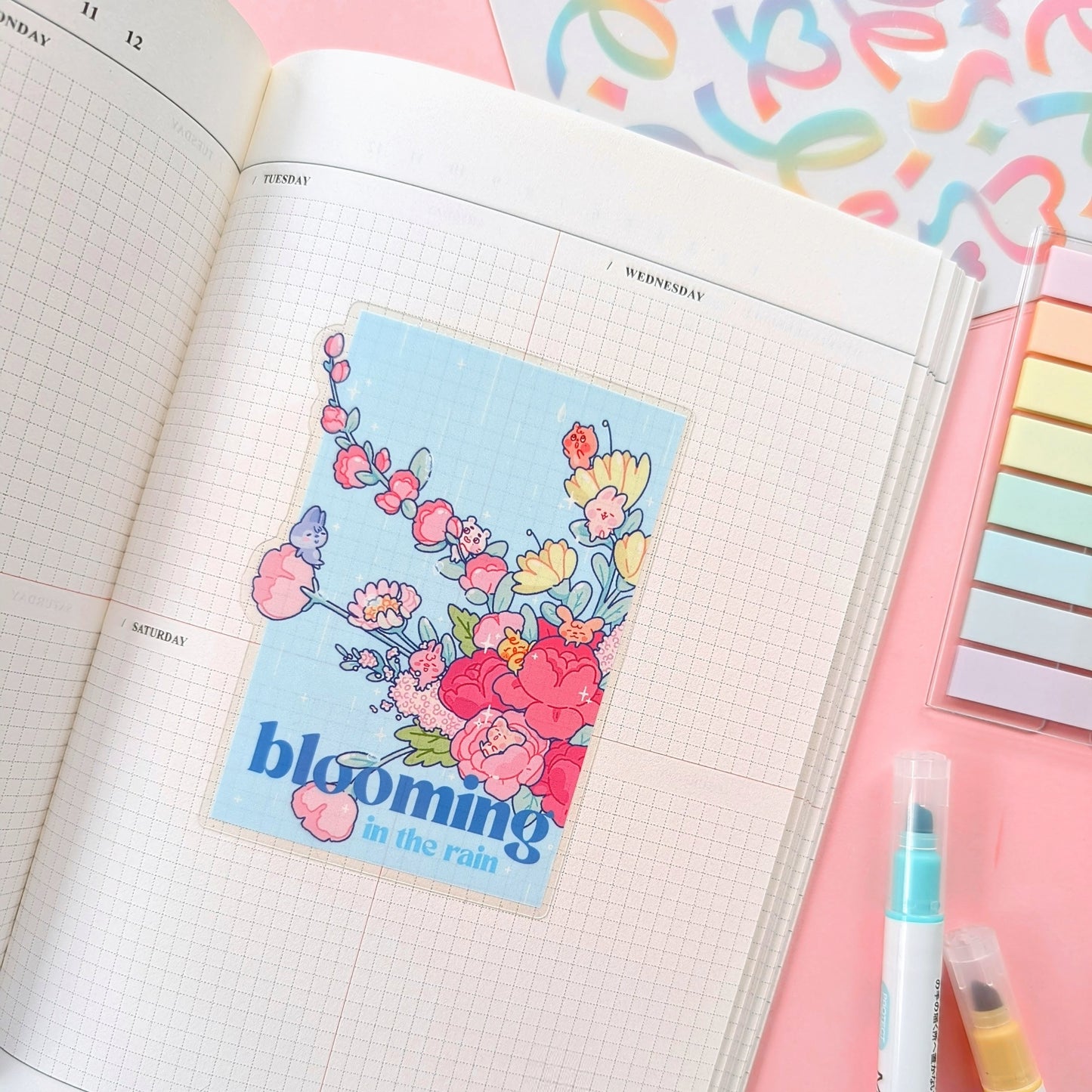 Blooming in the Rain Sticker
