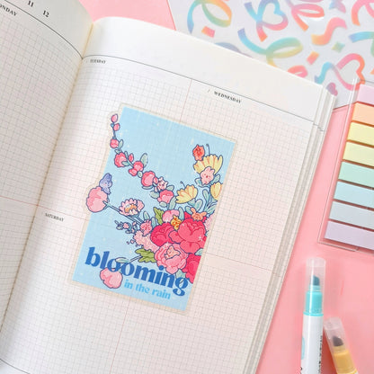 Blooming in the Rain Sticker