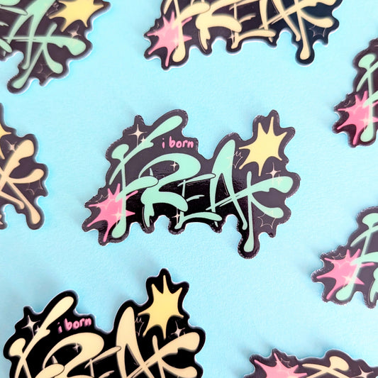 FREE! born freak glow-in-the-dark sticker