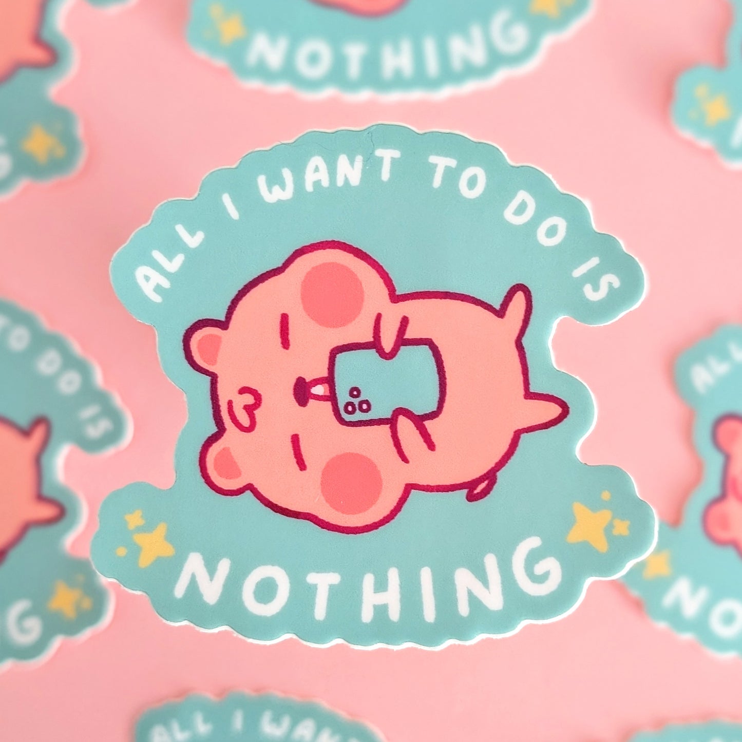 all I want to do is NOTHING Han Quokka Sticker