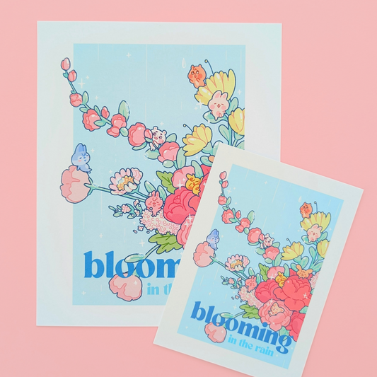 Blooming in the Rain Print
