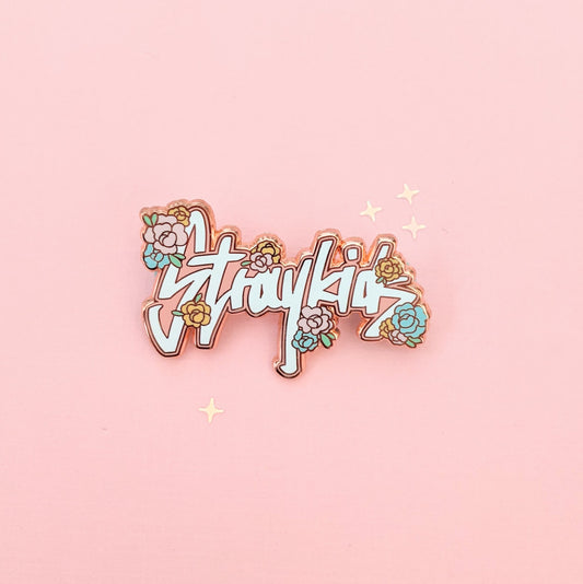 STRAY KIDS Floral Enamel Pin