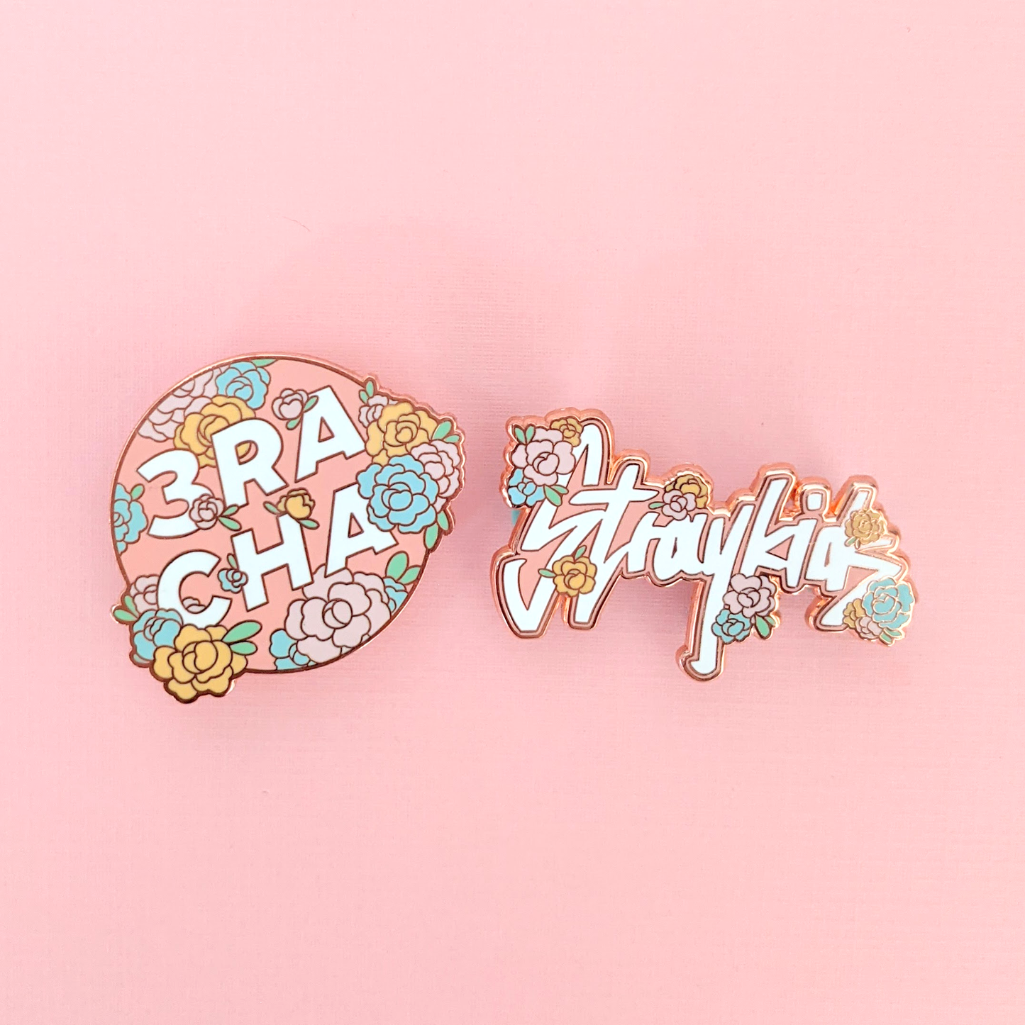 STRAY KIDS Floral Enamel Pins